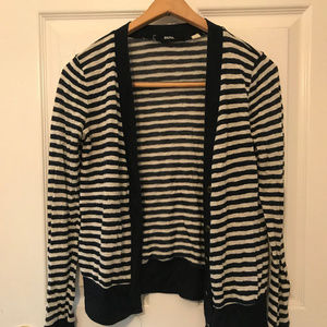 BDG Navy/White Striped Cardigan